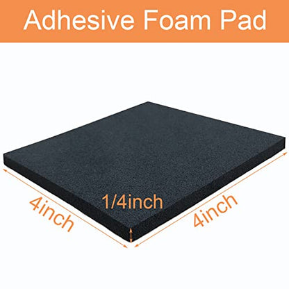 8 Pcs Black Adhesive Foam Pads Closed Cell Foam Sheets 1 (8 Count)