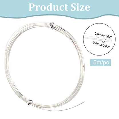 23 Gauge 16 Feet Silver Square Copper Wire