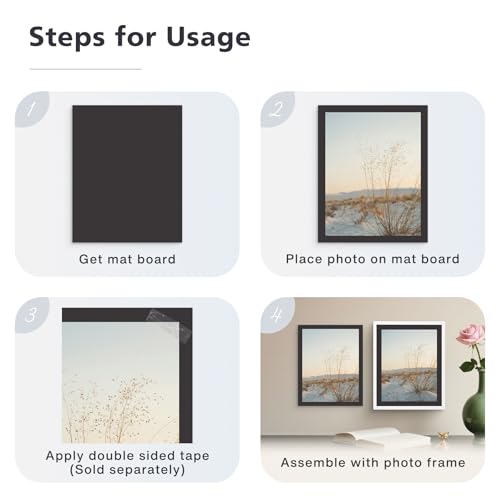 50 Pack 8x10 Uncut Photo Mat Matboards