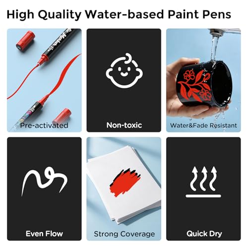 2 Red Paint Markers for Glass (2 Count)