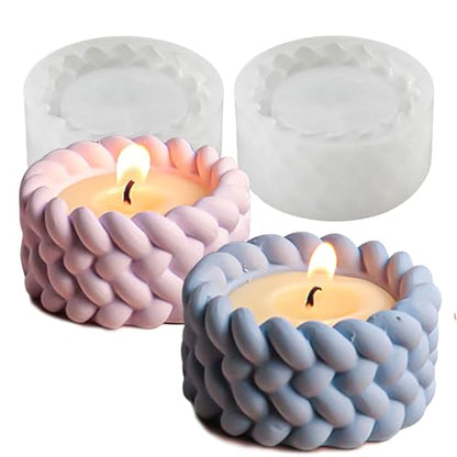 2PCS Knot Shape Tealight Holder Mold