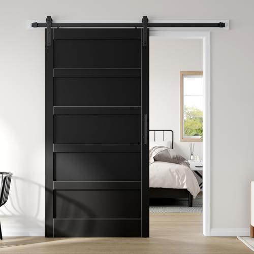 42x84 Barn Door Black with 7FT Hardware Kit Included