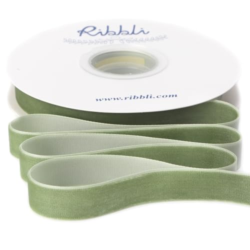 Sage Green Velvet Ribbon 5