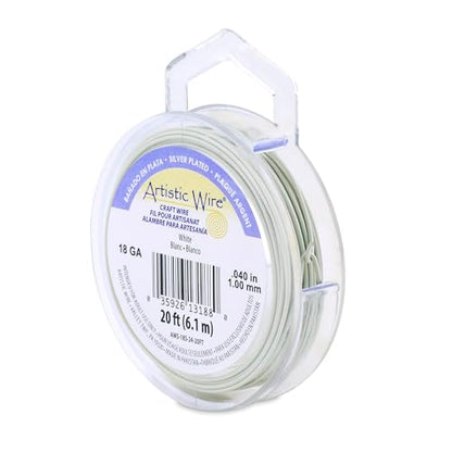 18 Gauge Silver Plated Tarnish Resistant Colored Copper Craft Wire