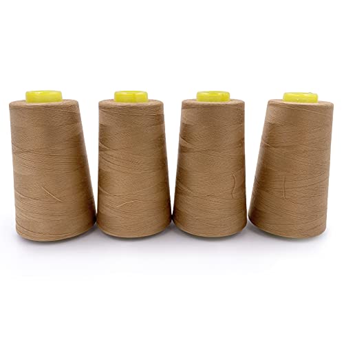 4 Cones of 3000 Yards Each Spool Thread for All Purpose (36000 Foot)