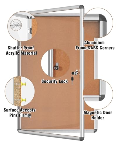 36"x24" Enclosed Bulletin Board