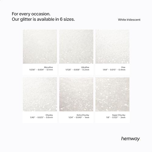 Resin Glitter White Iridescent 100g Extra Chunky (3.5 Ounce)