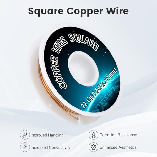 Copper Wire Square 22 Gauge (30 Foot)
