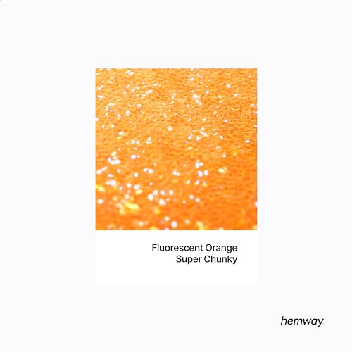 Resin Glitter Fluorescent Orange 100g Super Chunky (3.5 Ounce)
