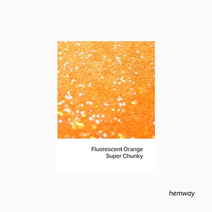 Resin Glitter Fluorescent Orange 100g Super Chunky (3.5 Ounce)