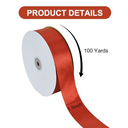 100 Yard Rust Satin Ribbon 1