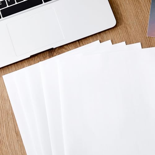 36 Sheets Holographic Sticker Paper A4 Vinyl Holographic Laminate Sheets Self Adhesive Waterproof Transparent Film (36 Count)