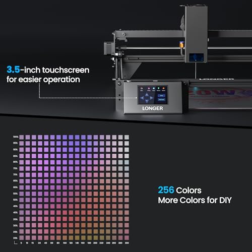 RAY5 Laser Engraver 20000mW Laser Cutter 130W CNC Laser Cutter with 3.5"Touch Screen Laser Engraving Machine DIY Engraver Tool for Metal Glass Wood Leather Laser Class ii