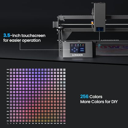 RAY5 Laser Engraver 20000mW Laser Cutter 130W CNC Laser Cutter with 3.5"Touch Screen Laser Engraving Machine DIY Engraver Tool for Metal Glass Wood Leather Laser Class ii