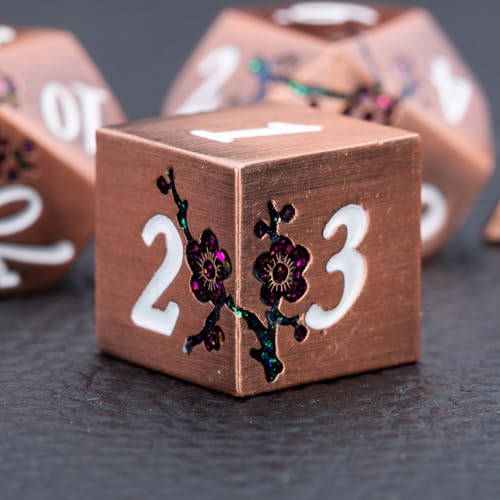 Glitter Purple DND Metal Dice