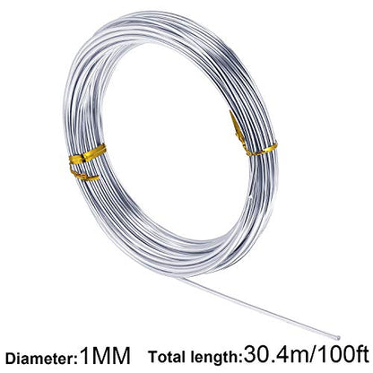 1 Roll Aluminum Wire for Jewelry Making (100 Foot)