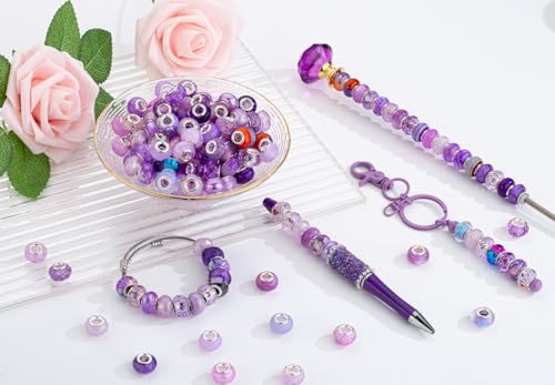 Purple Mix 100pcs 14mm Round Resin (100 Count)
