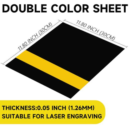 5PCS Laser Engraving Double Color ABS Plastic Sheet