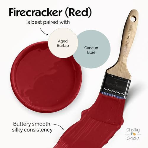 Firecracker 8 Fl Oz Chalk Paint for Furniture All in One