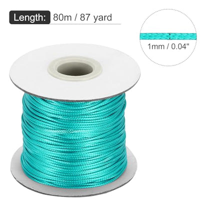 Waxed Cord 1mm Waxed Thread 87 Yard Wax String Leather Cord for Bracelet Making
