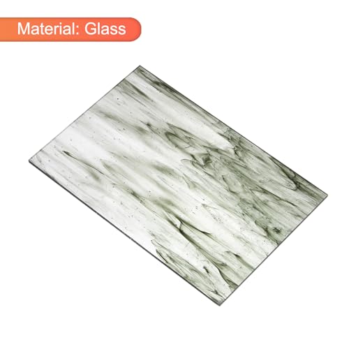 2 Pcs Stained Glass Sheet Mosaic Tile 7.9 Inch x 5.9 Inch Dark Gray Stained Glass Sheets for Crafts DIY Art Project