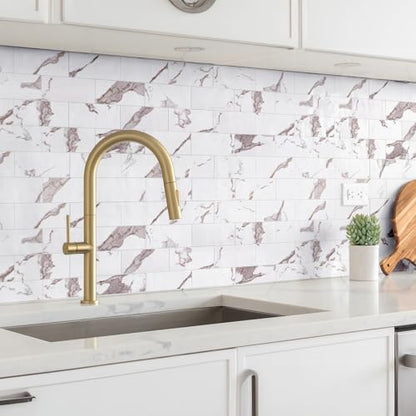 100 Pieces Peel and Stick Backsplash for Kitchen (12.5 Sq Ft)