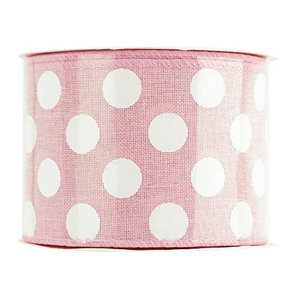 Pink Polka Dot Ribbon (30 Foot)