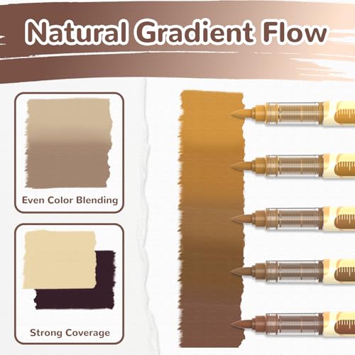 12 Brown Acrylic Paint Markers (12 Count)