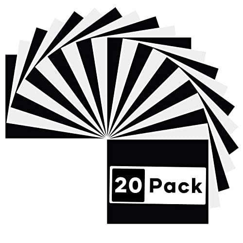 White & Black HTV Heat Transfer Vinyl (20 Count)