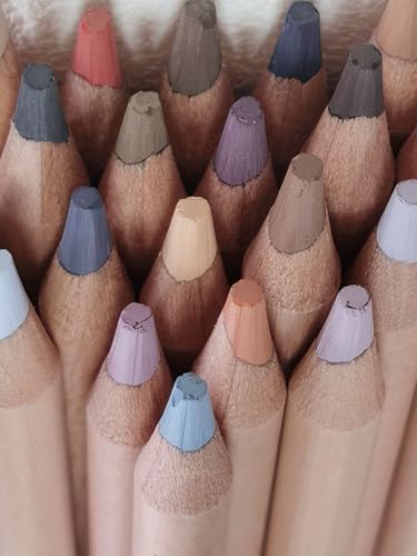 Soft Pastel Pencils 24 Colors Grey Tone Art Drawing Pencil Set