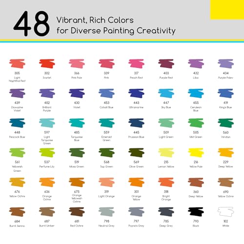 Acrylic Paint Markers Brush Tip (48 Count)