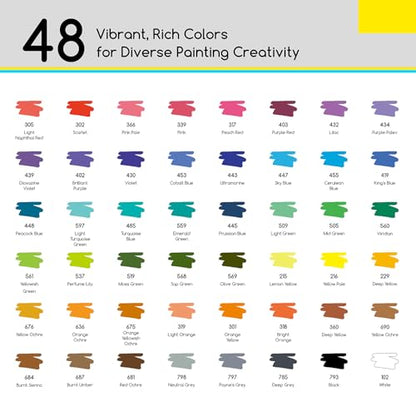 Acrylic Paint Markers Brush Tip (48 Count)