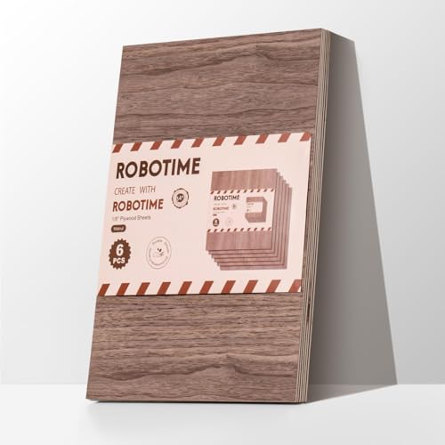 6-Pack 1/8" Walnut Plywood Sheets - 12 x 16 x 1/8 Inch - 3mm Laser Wood Sheets for Laser Cutting, Engraving & Wood Burning (Pyrography) (6 Count)