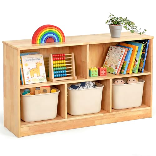 Rubber Wood Montessori Bookshelf (4 Count)