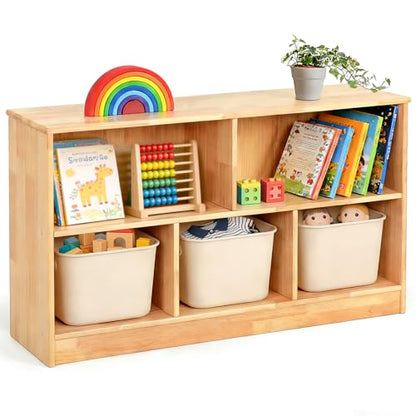 Rubber Wood Montessori Bookshelf (4 Count)