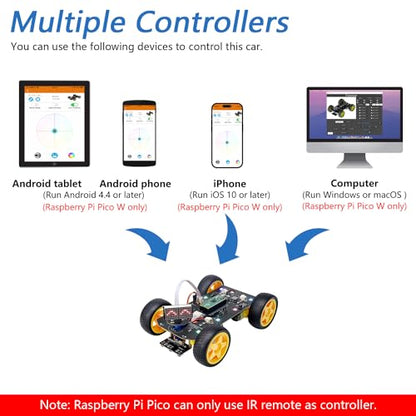 4WD Car Kit for Raspberry Pi Pico