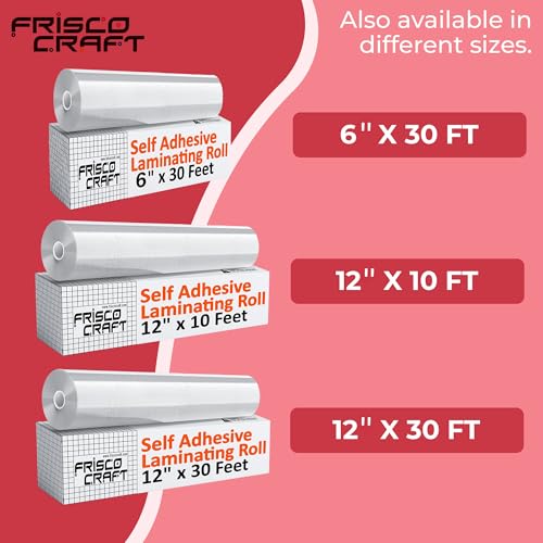 Transparent Glossy Self Adhesive Laminating Roll 12" x 30 ft (30 Count)
