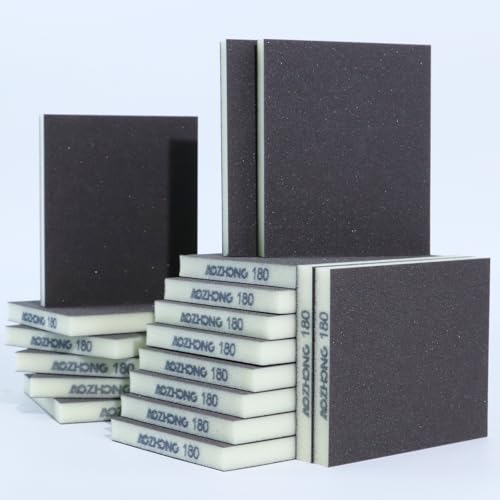 18pcs Sanding Sponge 180 grit Soft Sanding Block Washable and Reusable (18 Count)