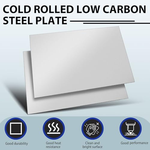 1 Pcs Mild Steel Sheet Cold Rolled 18 Gauge Metal Plate 0.06 Inch