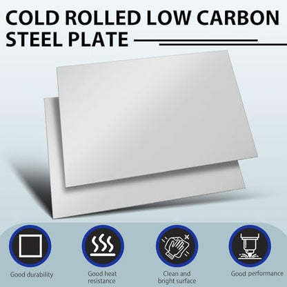 1 Pcs Mild Steel Sheet Cold Rolled 18 Gauge Metal Plate 0.06 Inch