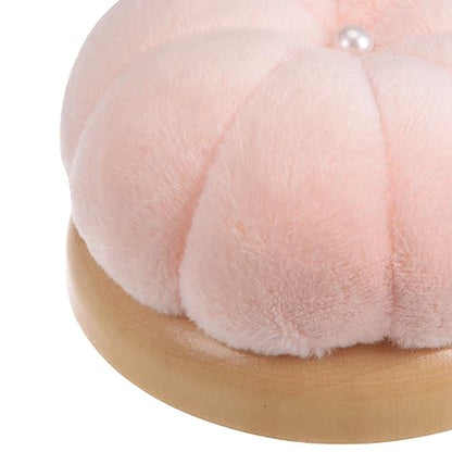Wooden Base Needle Pincushions Pin Cushions Light Pink