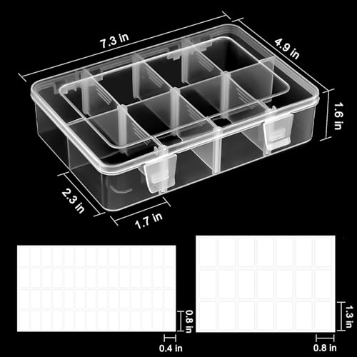 8 Grids Plastic Organizer Box with Adjustable Dividers (4 Count)