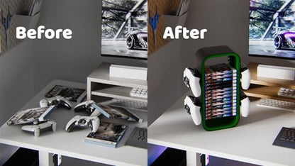 Game Storage Tower【15.8INCH】 Compatible with PS5