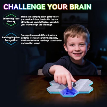 Light Up Memory Game Handheld Electronic Toys with Lights and Sound Effects