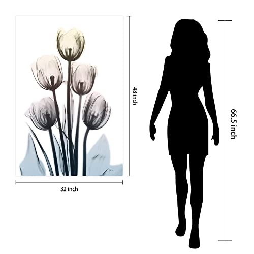 48"x32" Frameless Tempered Glass Wall Art