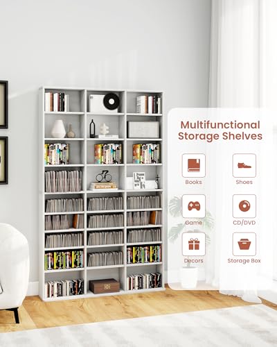 DVD Storage Shelf with Adjustable Shelves (24 Count)