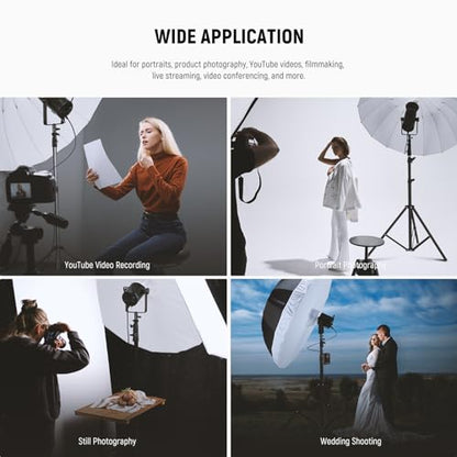 65" 165cm Parabolic Reflective Umbrella Photography with White Inner