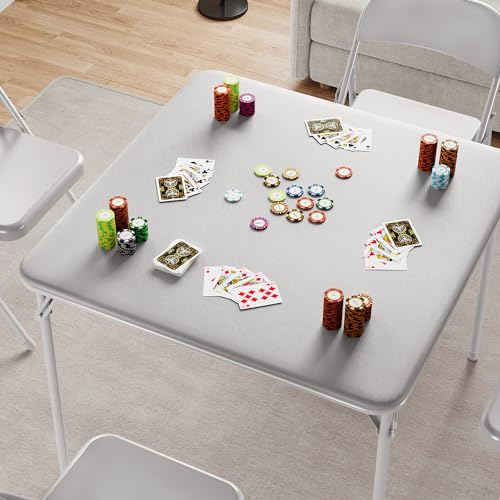 34 Inch Folding Card Table with Padded Top