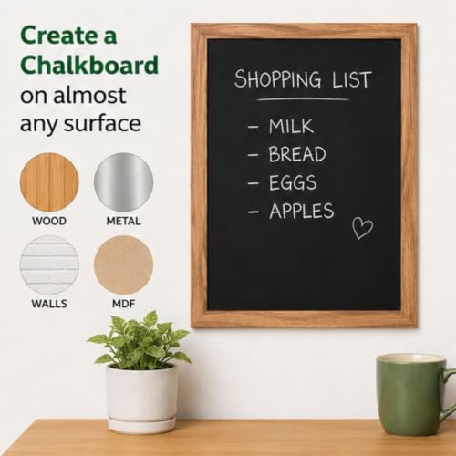 Quick Dry Blackboard Black Paint 500ml (16.91 Fl Oz)