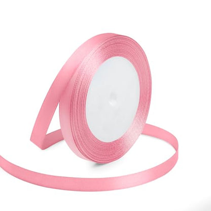 3 8" x 25 Yards Light Pink Satin Ribbon Crafts Gift Wrapping (75 Foot)